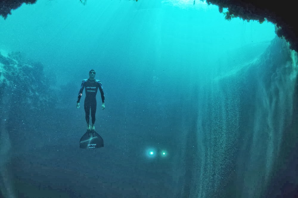 ブルーホールでのトレーニング